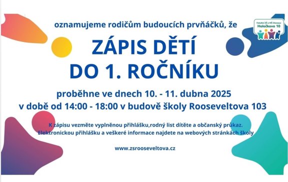 Zápis dětí do 1. ročníku